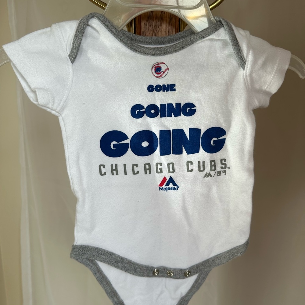 Going Going Gone Chicago Cubs Baseball Baby Onesie 3-6 mos